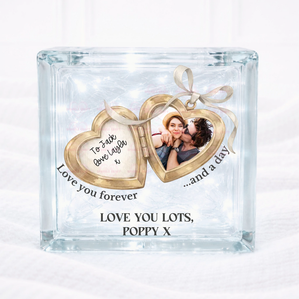 UVDTF  - Love you Forever and a Day Glass Block Decal