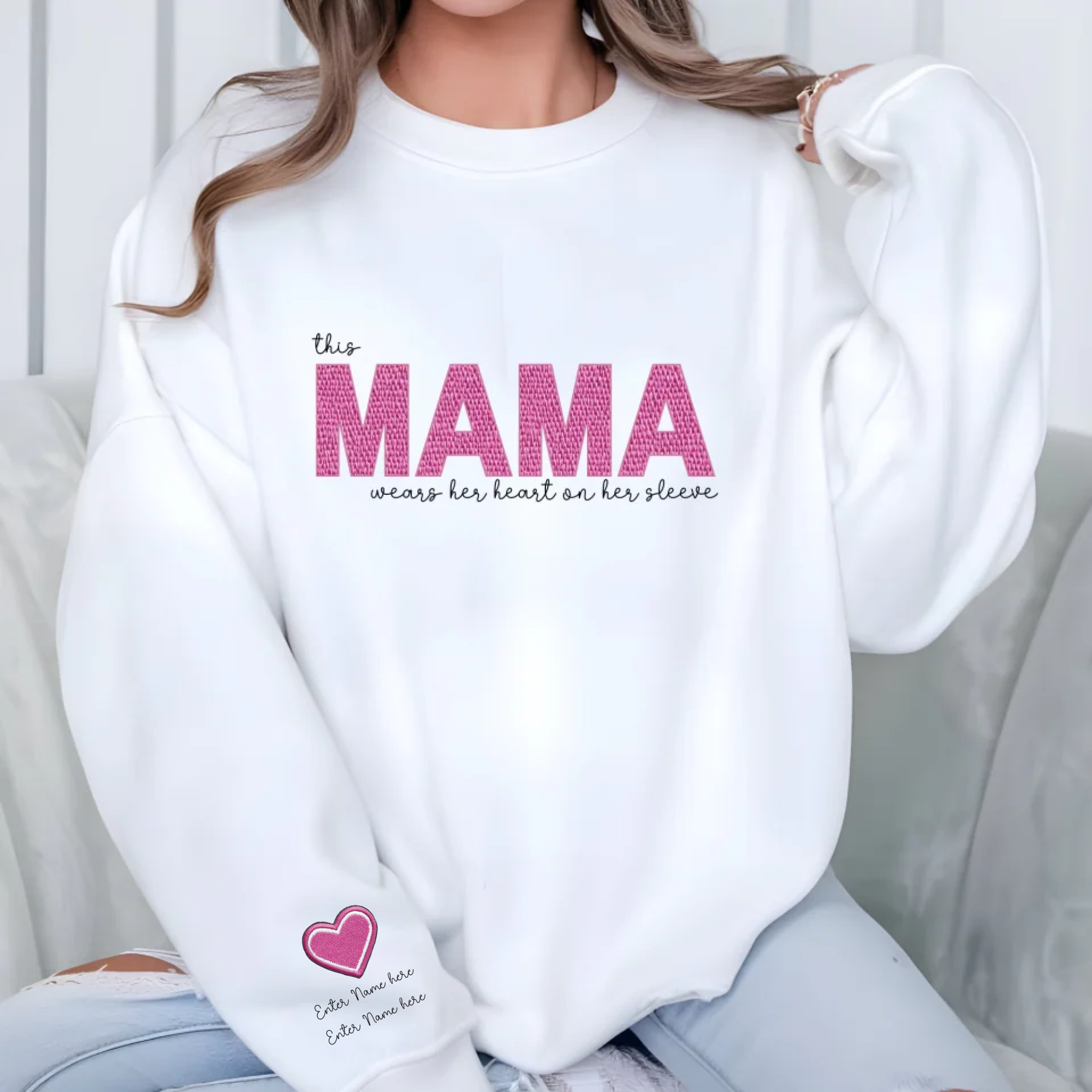 DTF - This Mama Textured Sweatshirt Decal