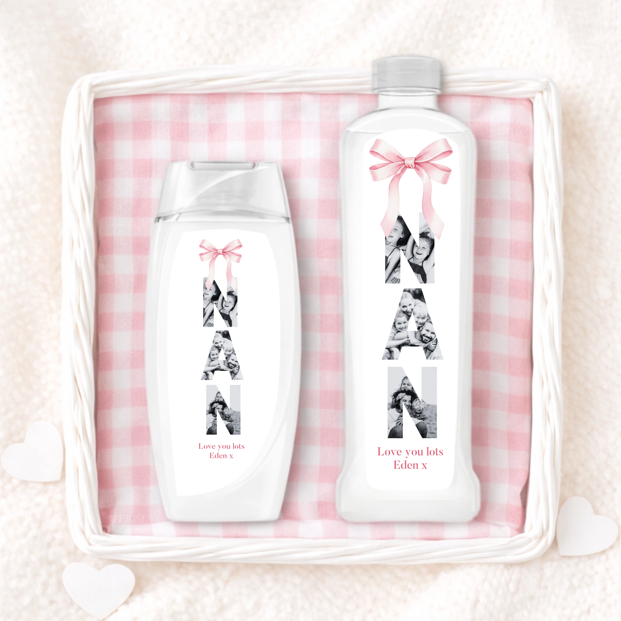 Shower Gel & Bubble Bath Label Set - Nan Photo Upload
