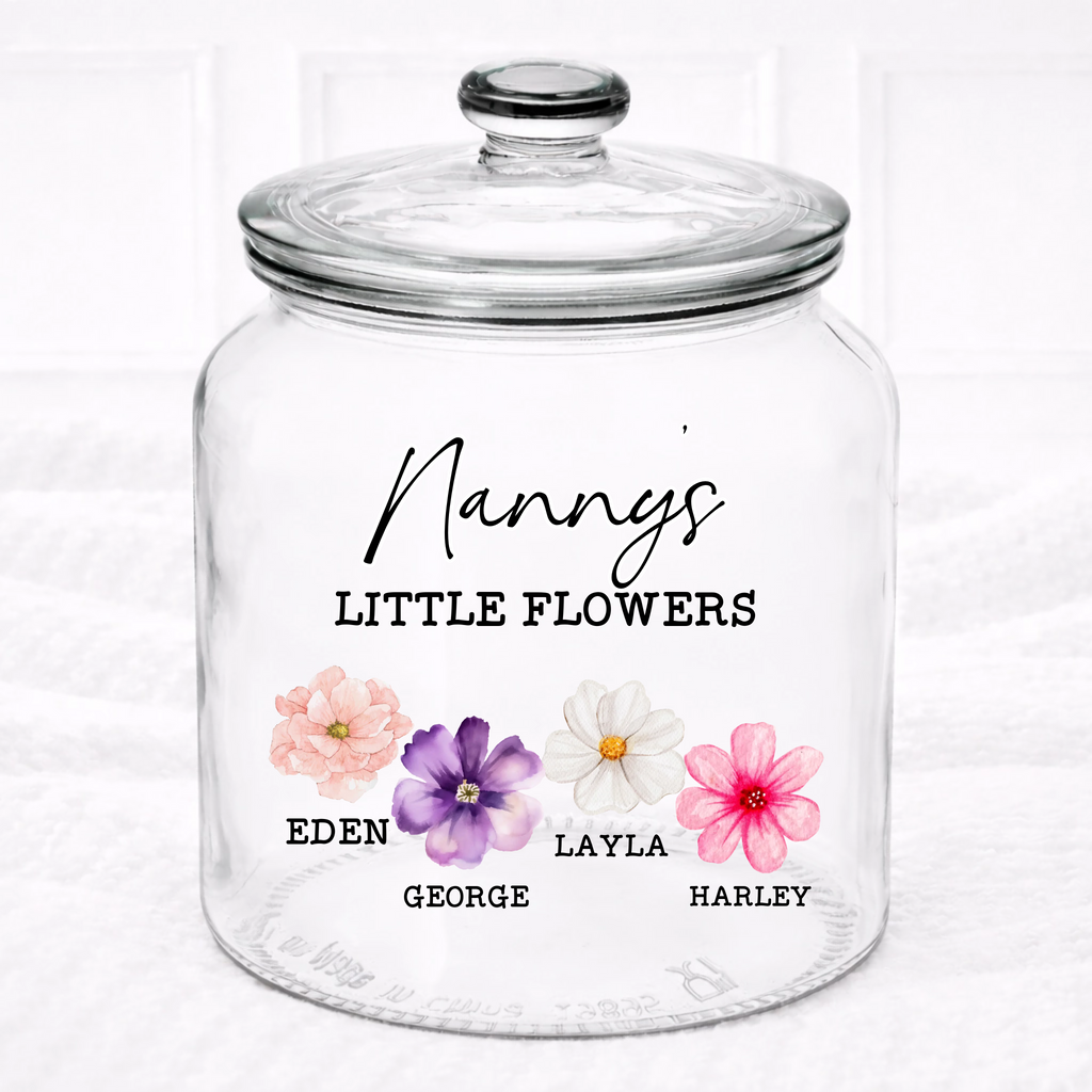 UVDTF  - Little Flowers Glass Jar Decal