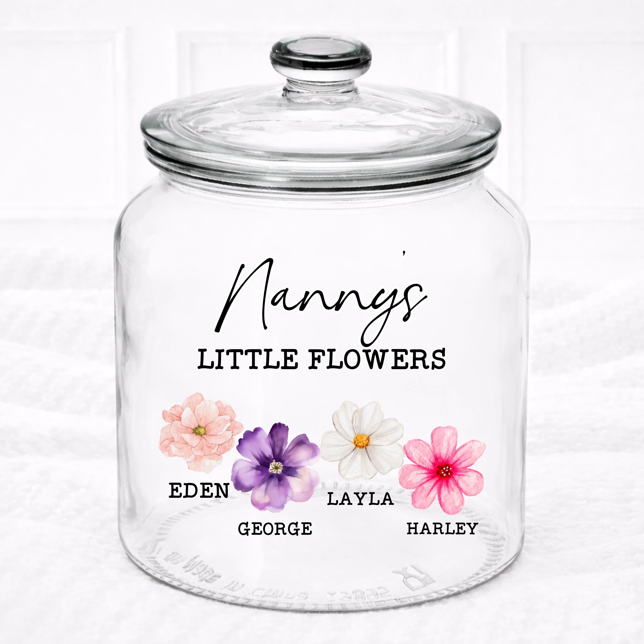 UVDTF  - Little Flowers Glass Jar Decal