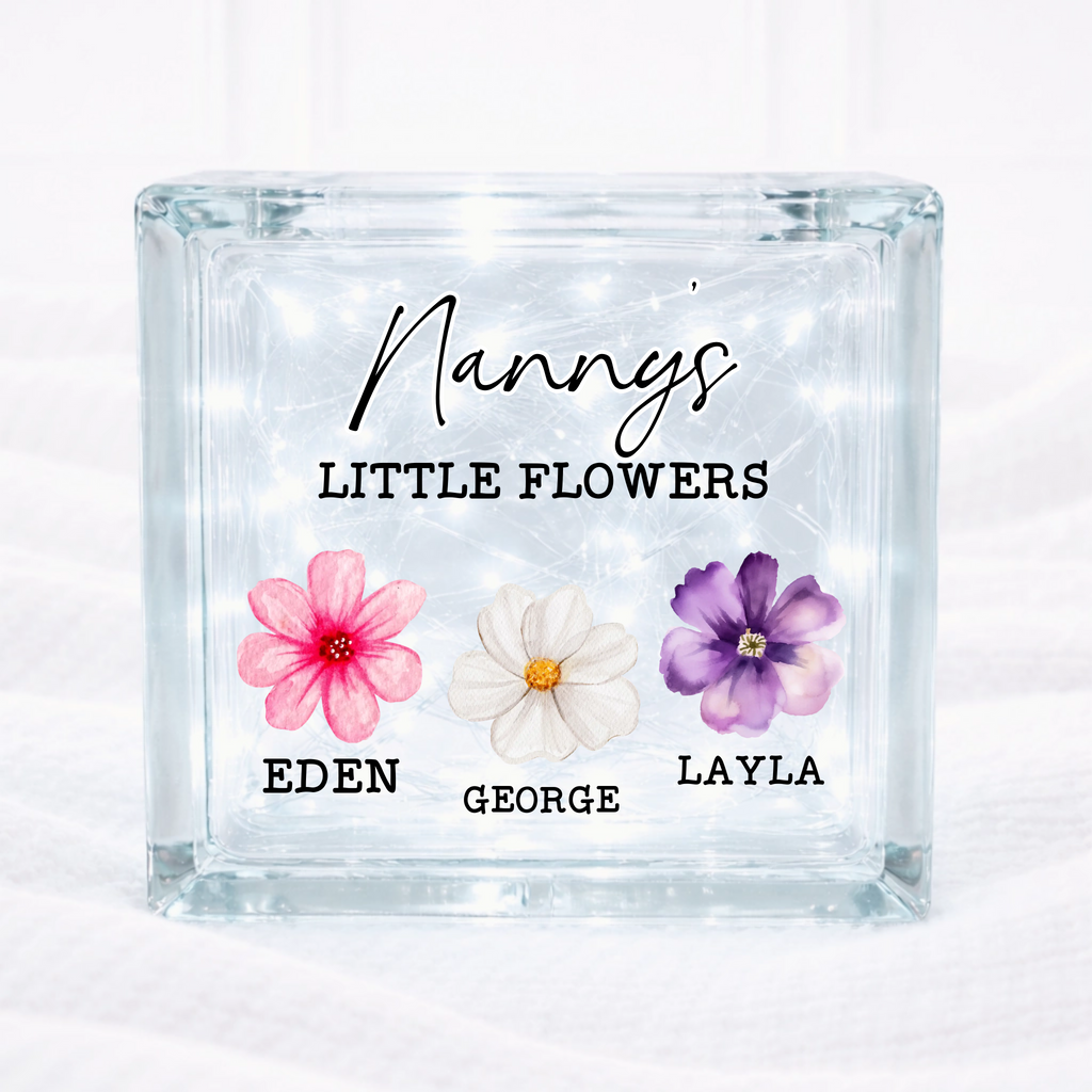 UVDTF  - Favourite Flowers Glass Block Decal