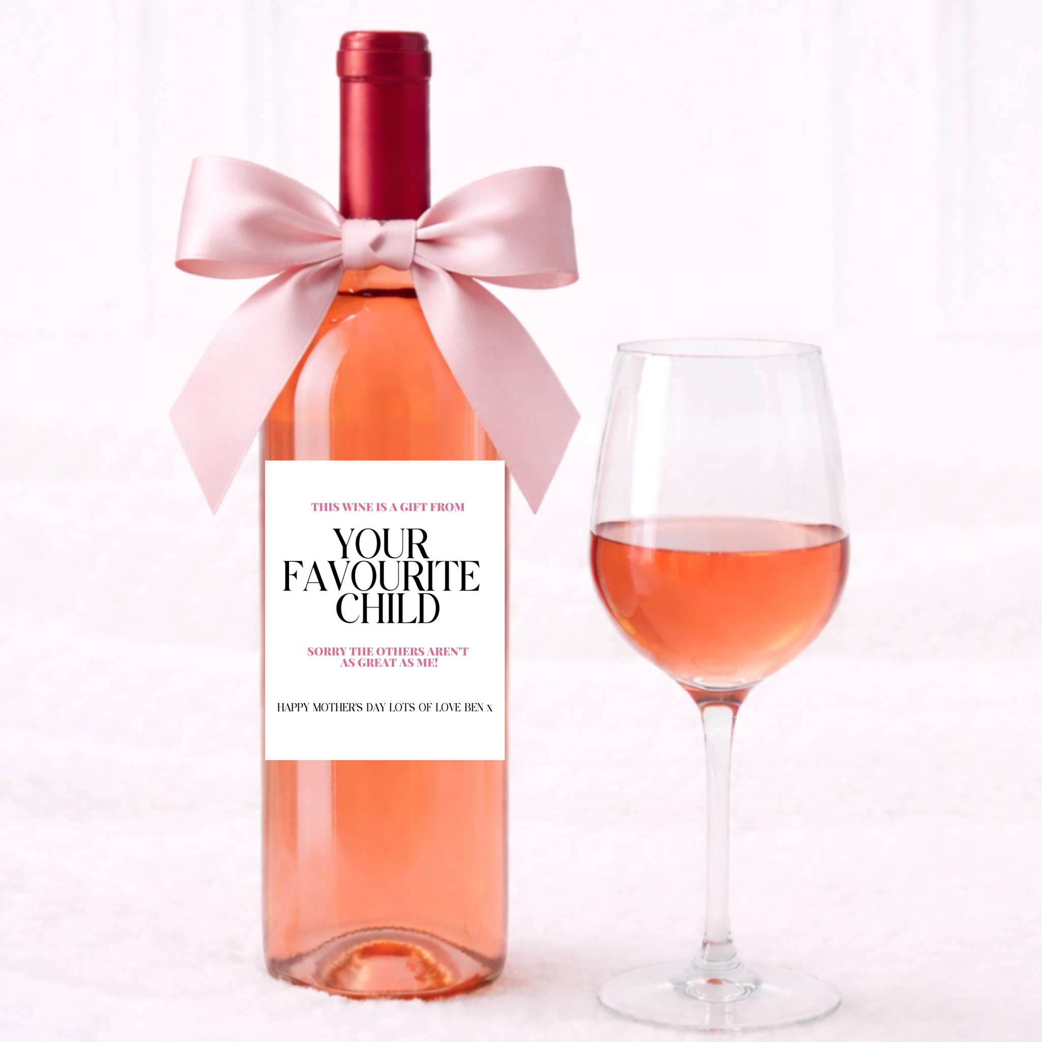Wine Label - Mothers Day Favourite Child