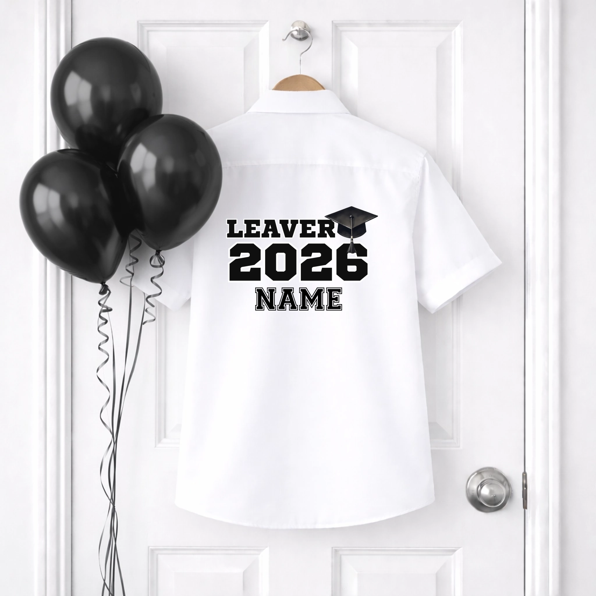 DTF School Shirt Leaver Decal -  Black Graduation Cap