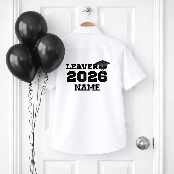 DTF School Shirt Leaver Decal -  Black Graduation Cap