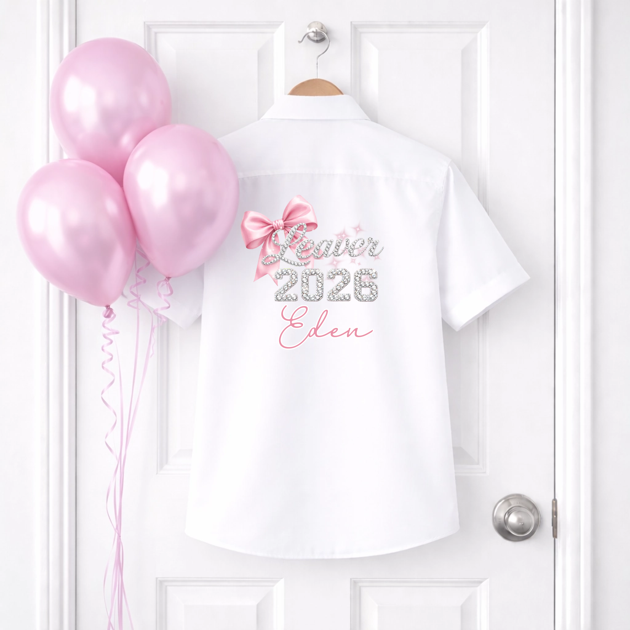 DTF School Shirt Leaver Decal -  Pink Bow