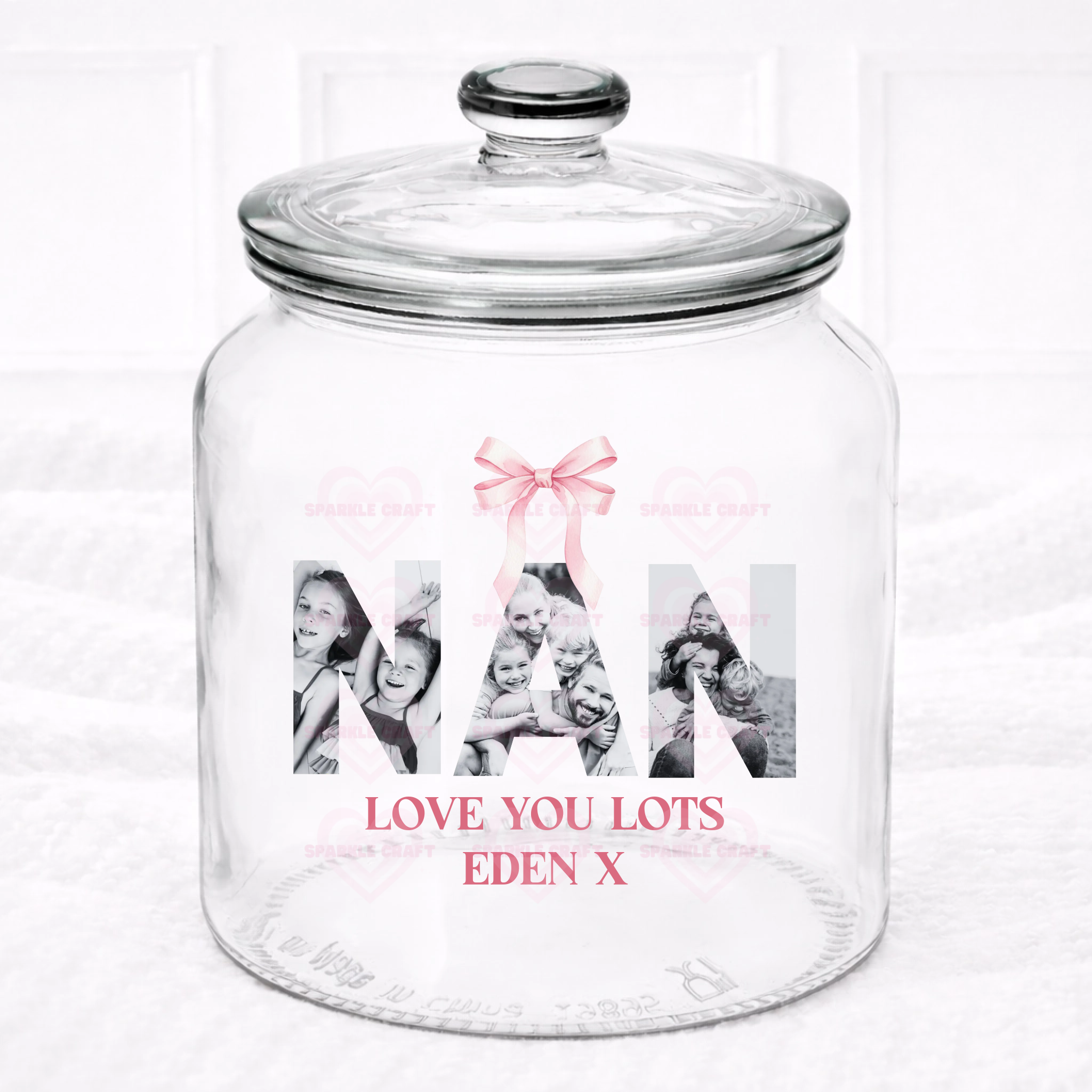 UVDTF  - Nan Photo Upload Glass Jar Decal