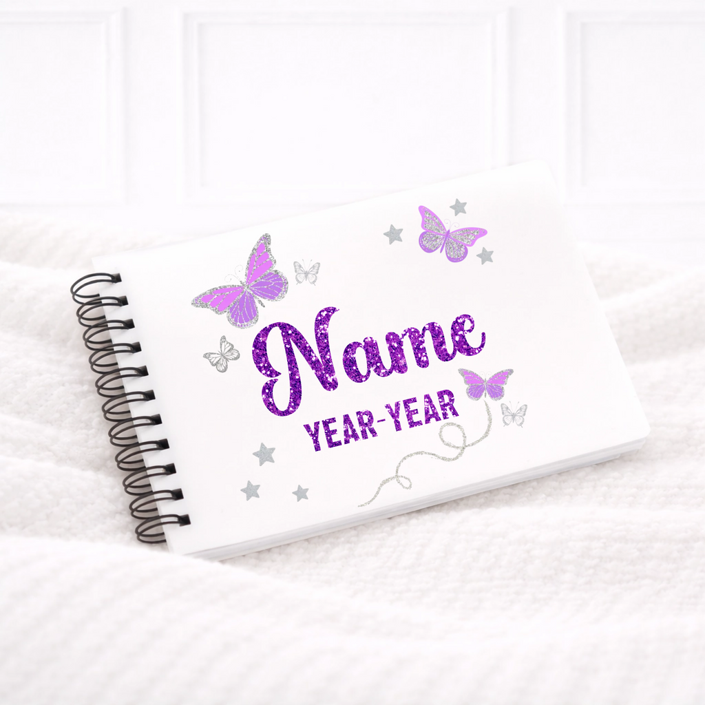 UVDTF -  Lilac Butterflies Notebook Decal