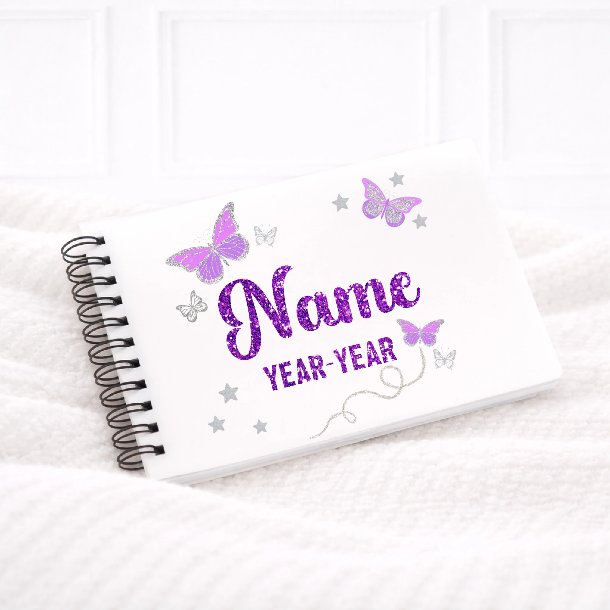 UVDTF -  Lilac Butterflies Notebook Decal