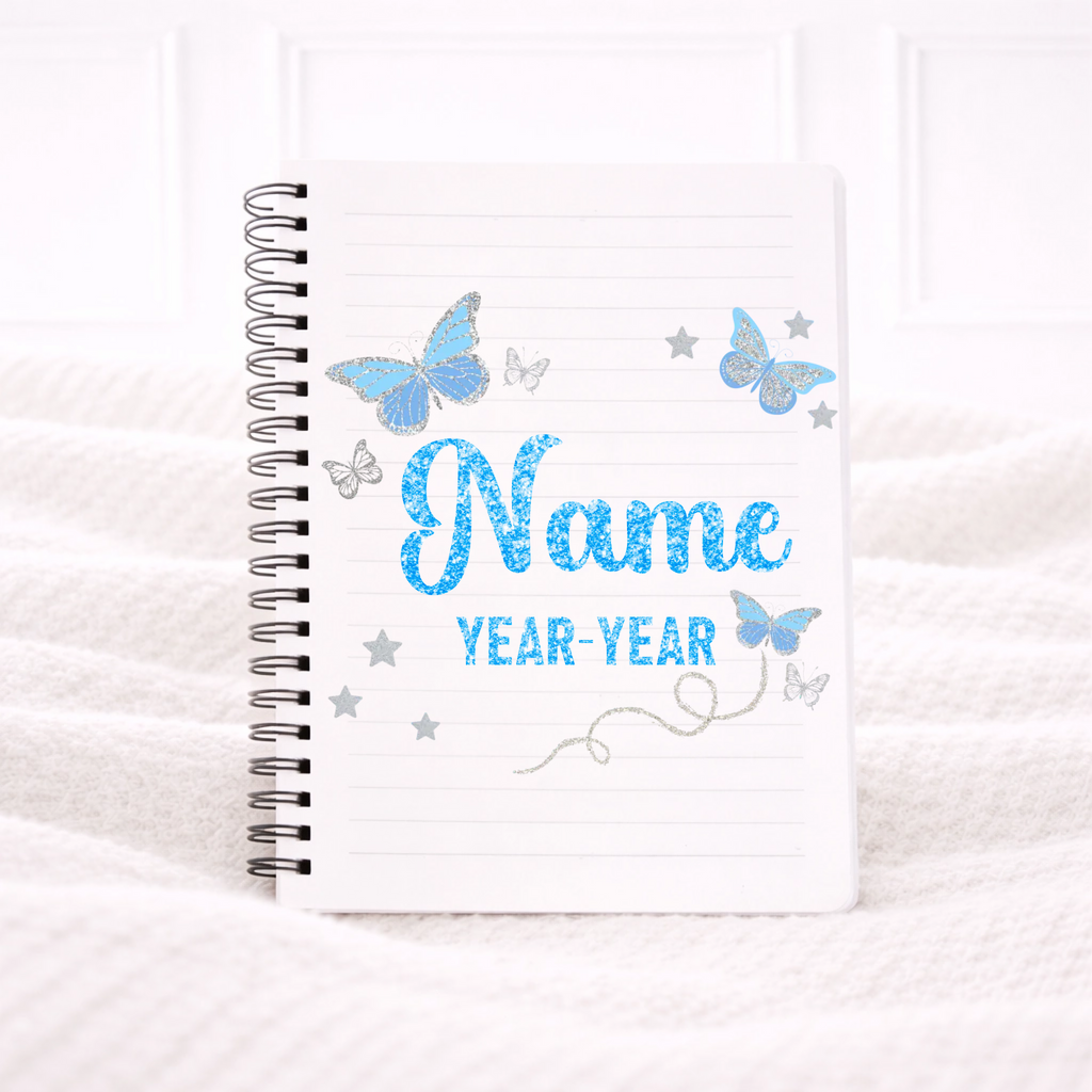 UVDTF -  Blue Butterflies Notebook Decal