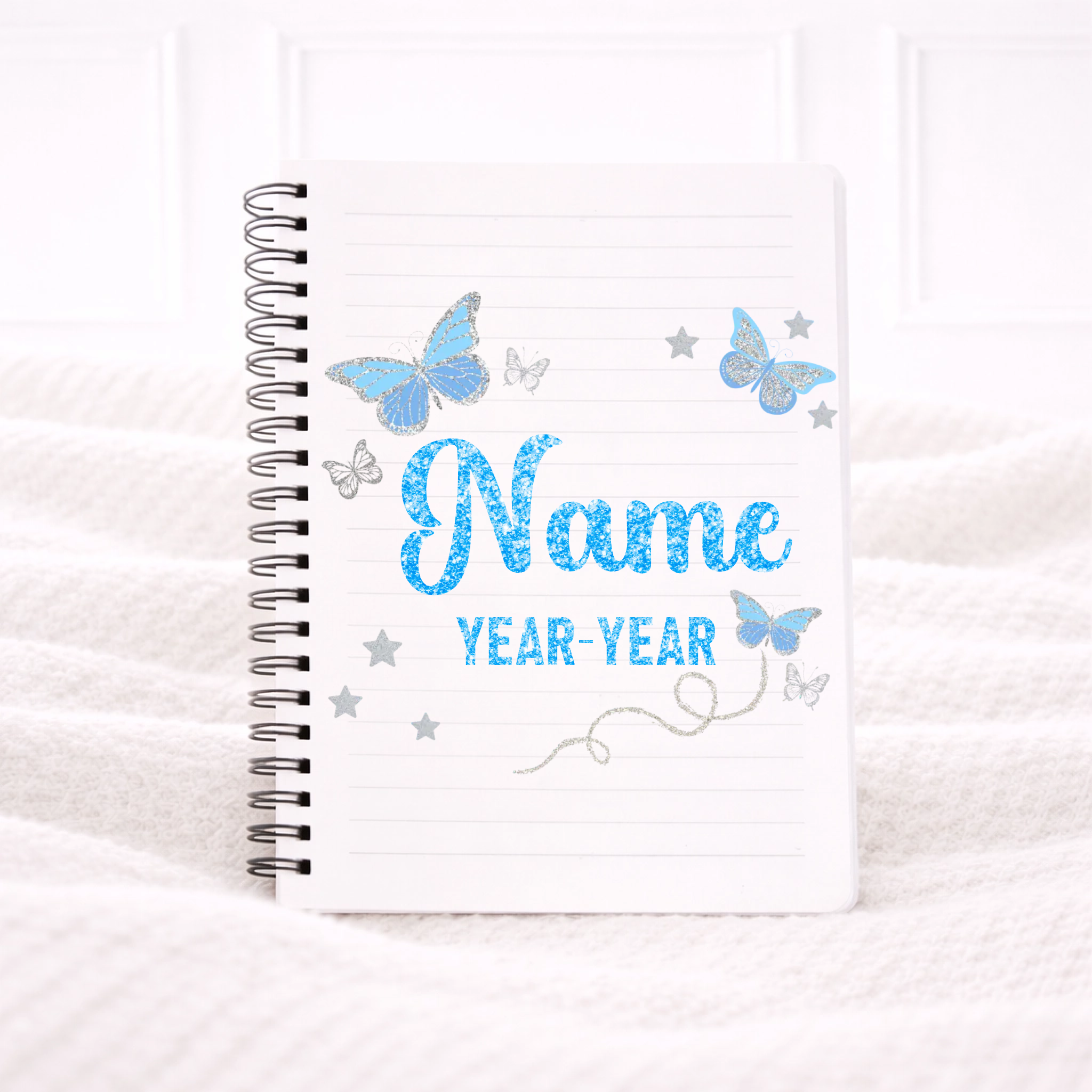 UVDTF -  Blue Butterflies Notebook Decal