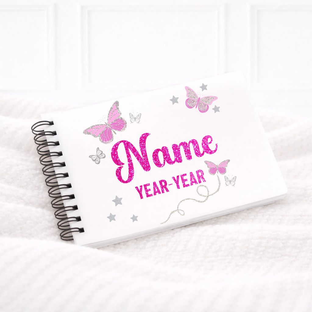 UVDTF -  Pink Butterflies Notebook Decal