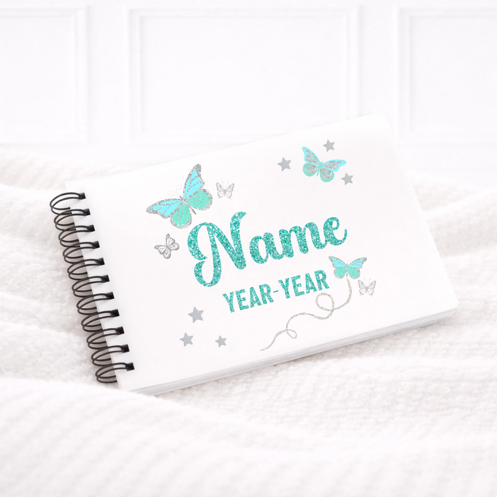 UVDTF -  Mint Butterflies Notebook Decal