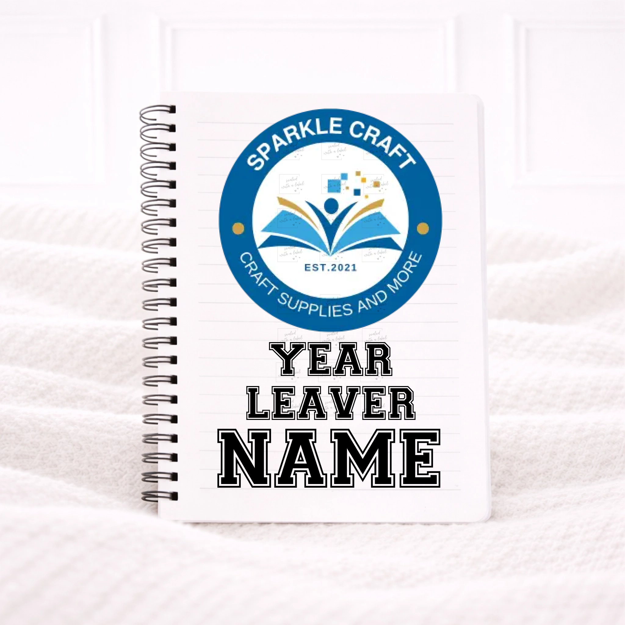 UVDTF -Leavers School Logo Notebook Decal