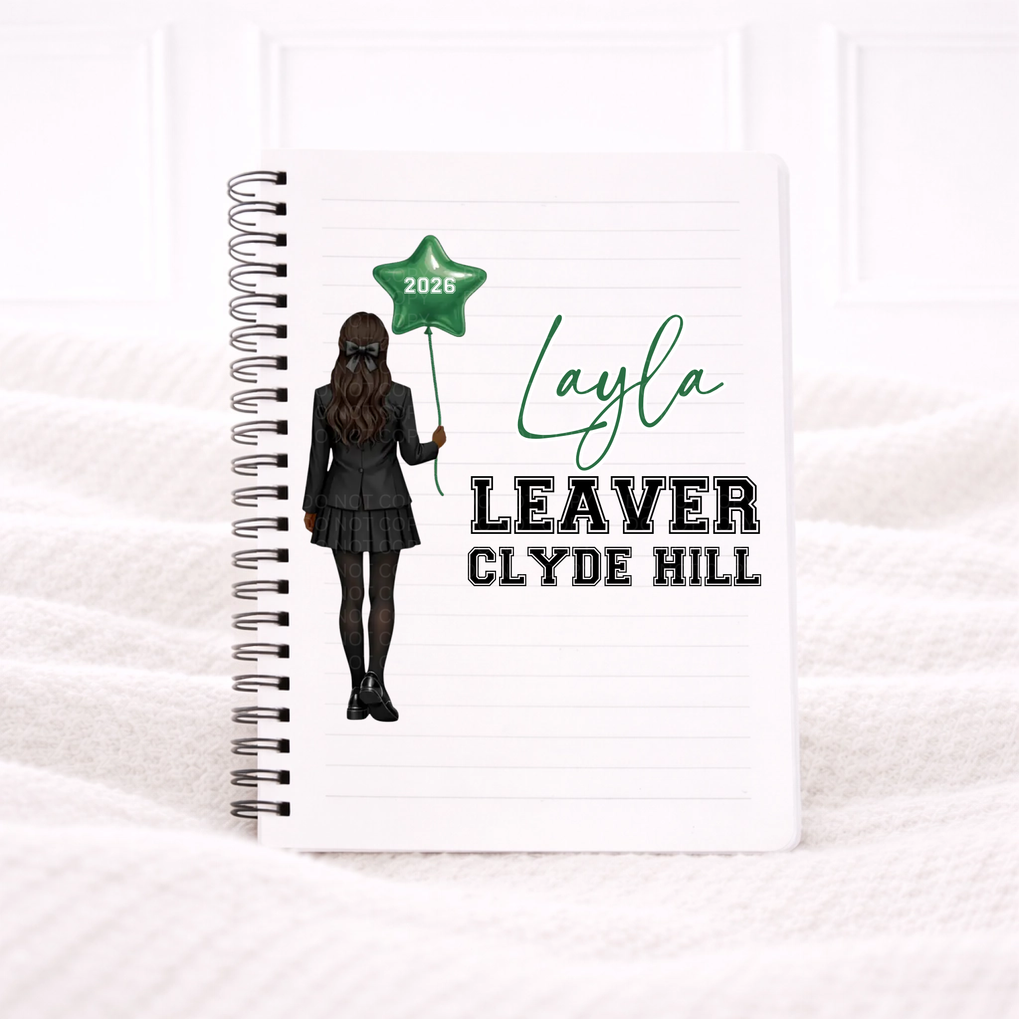 UVDTF - Green Balloon Notebook Decal