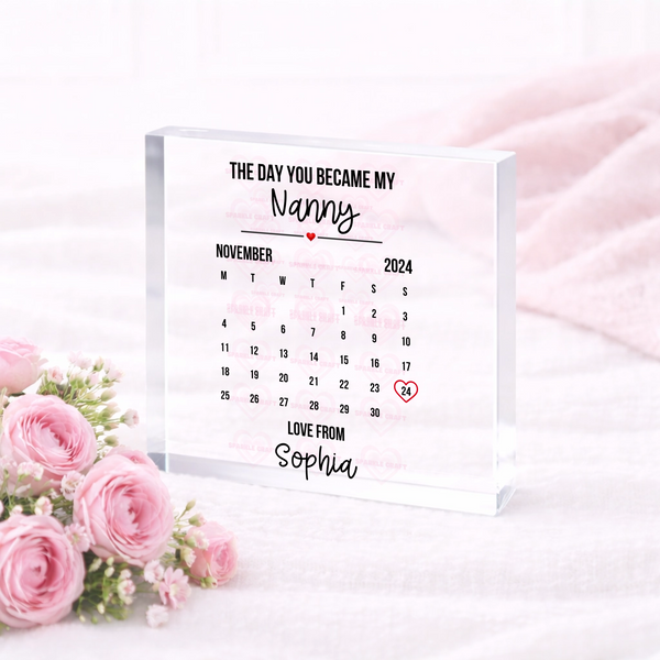 UVDTF -  The Day you became my ... Acrylic Block Decal