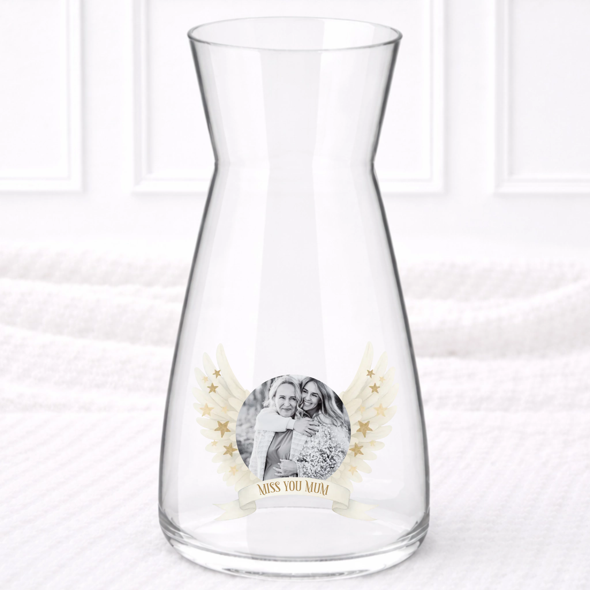 UVDTF  - Miss You Angel Wings Vase Decal