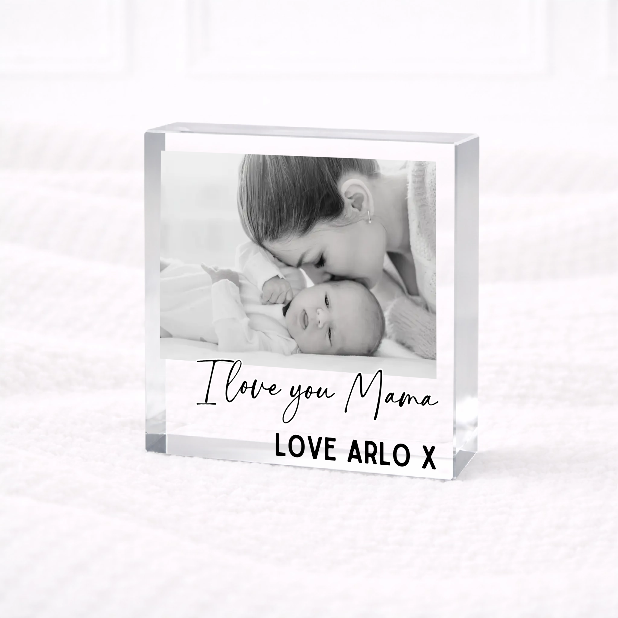 UVDTF -  One Photo & Text Acrylic Block Decal