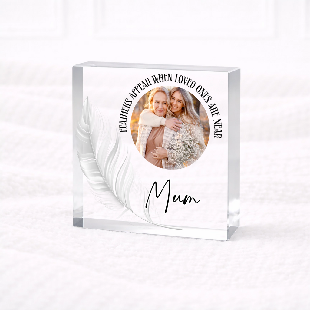UVDTF -  Feathers Appear Acrylic Block Decal