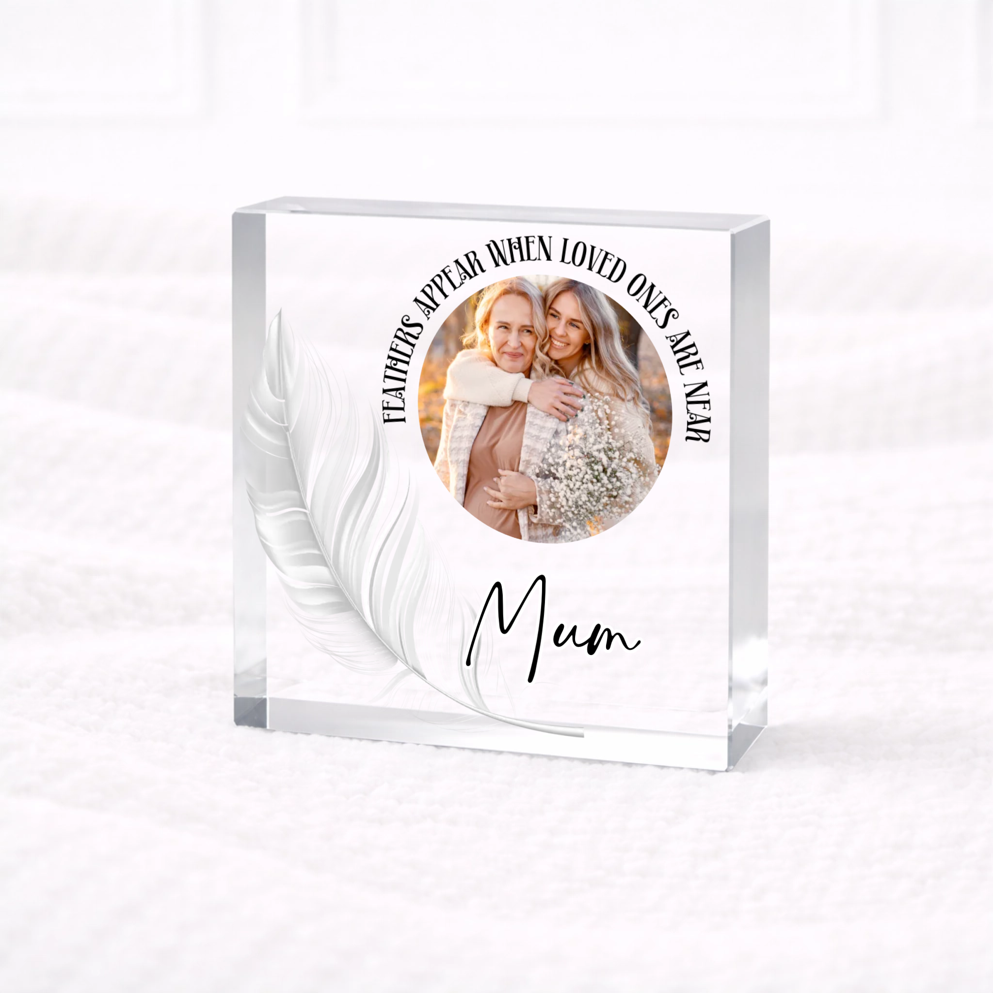 UVDTF -  Feathers Appear Acrylic Block Decal