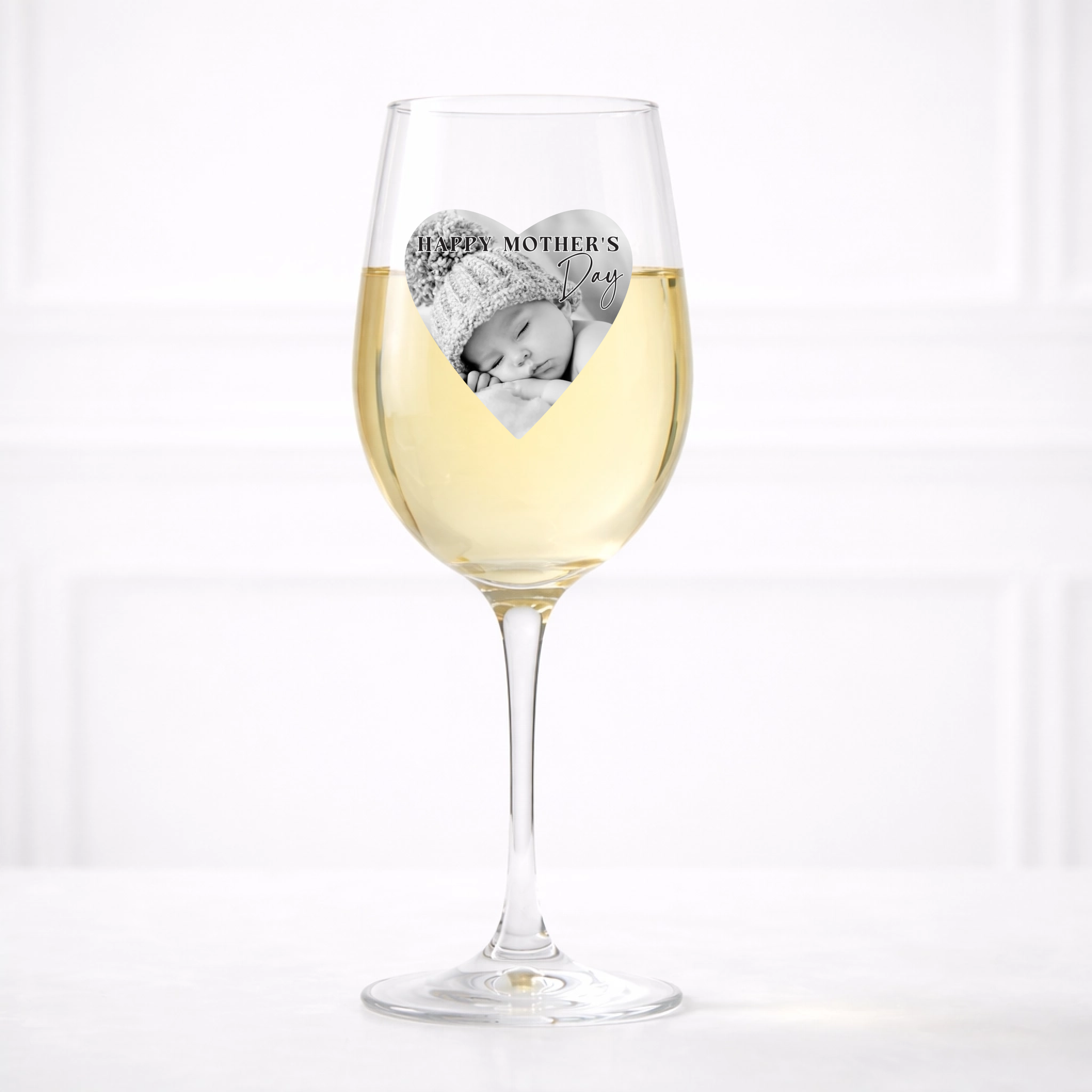 UVDTF  - Heart Photo Mothers Day Wine Glass Decal