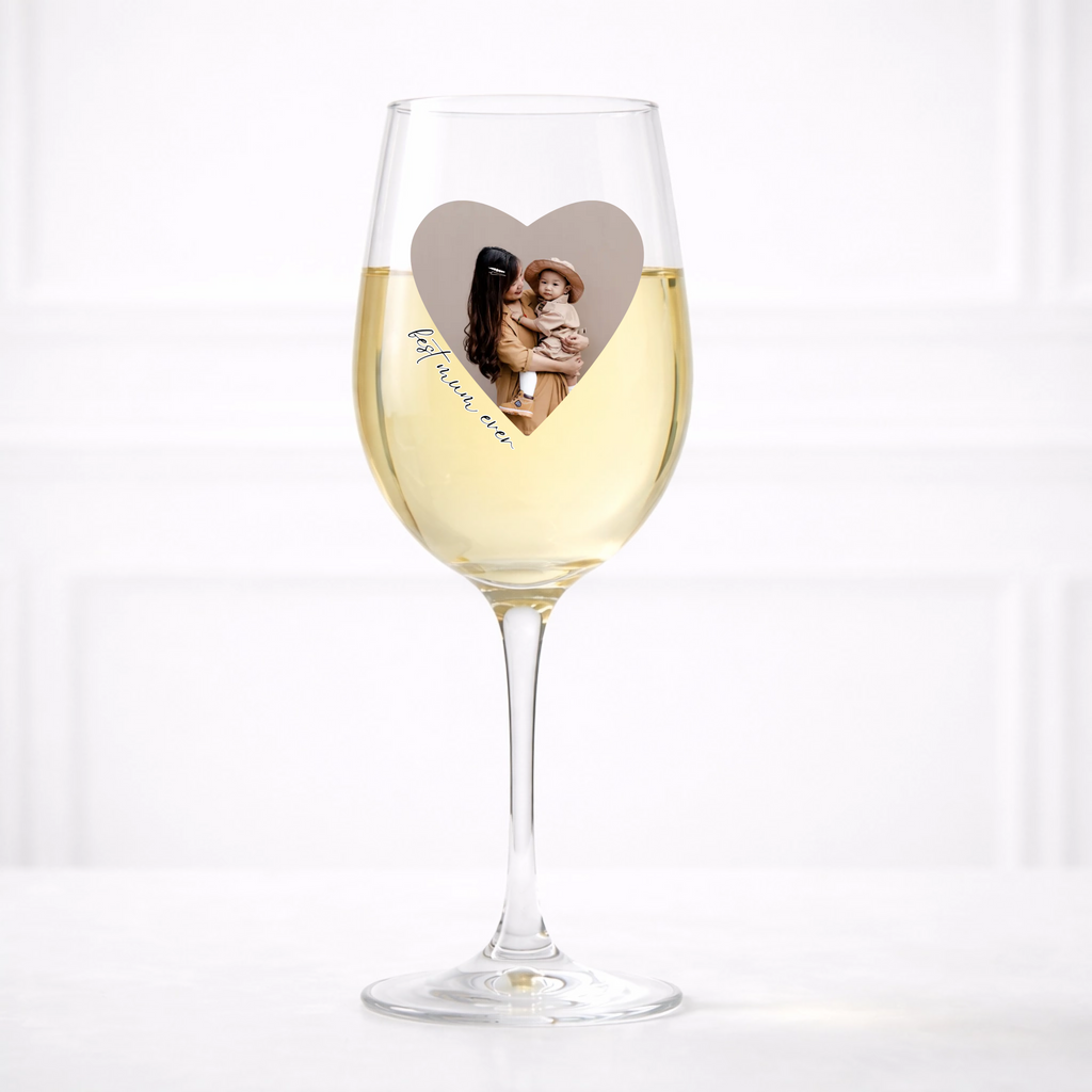 UVDTF  - Heart Best Mum Mothers Day Wine Glass Decal