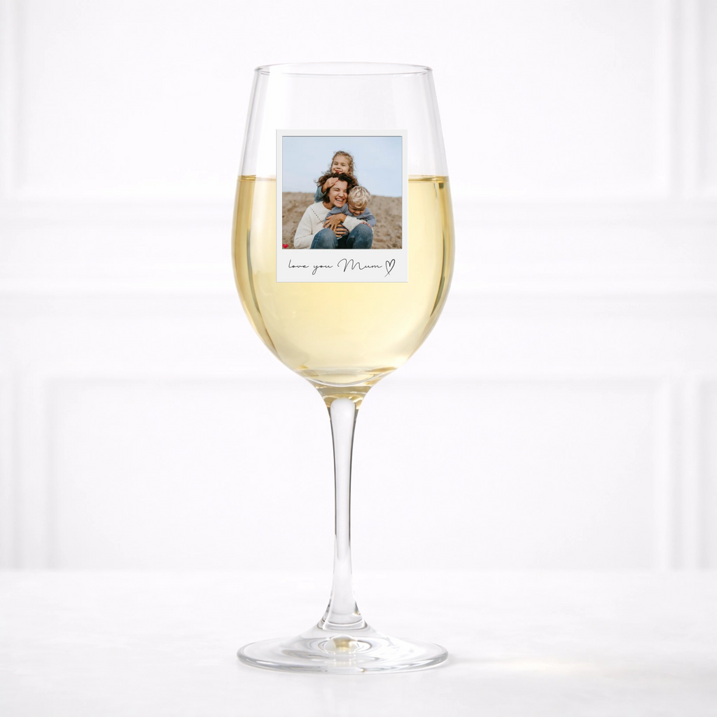 UVDTF  - Polaroid Love You Mum Mothers Day Wine Glass Decal