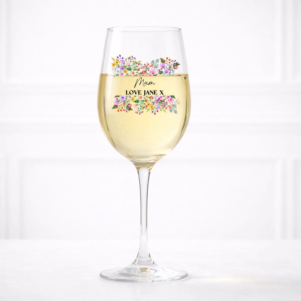 UVDTF  - Bright Flowers Mothers Day Wine Glass Decal
