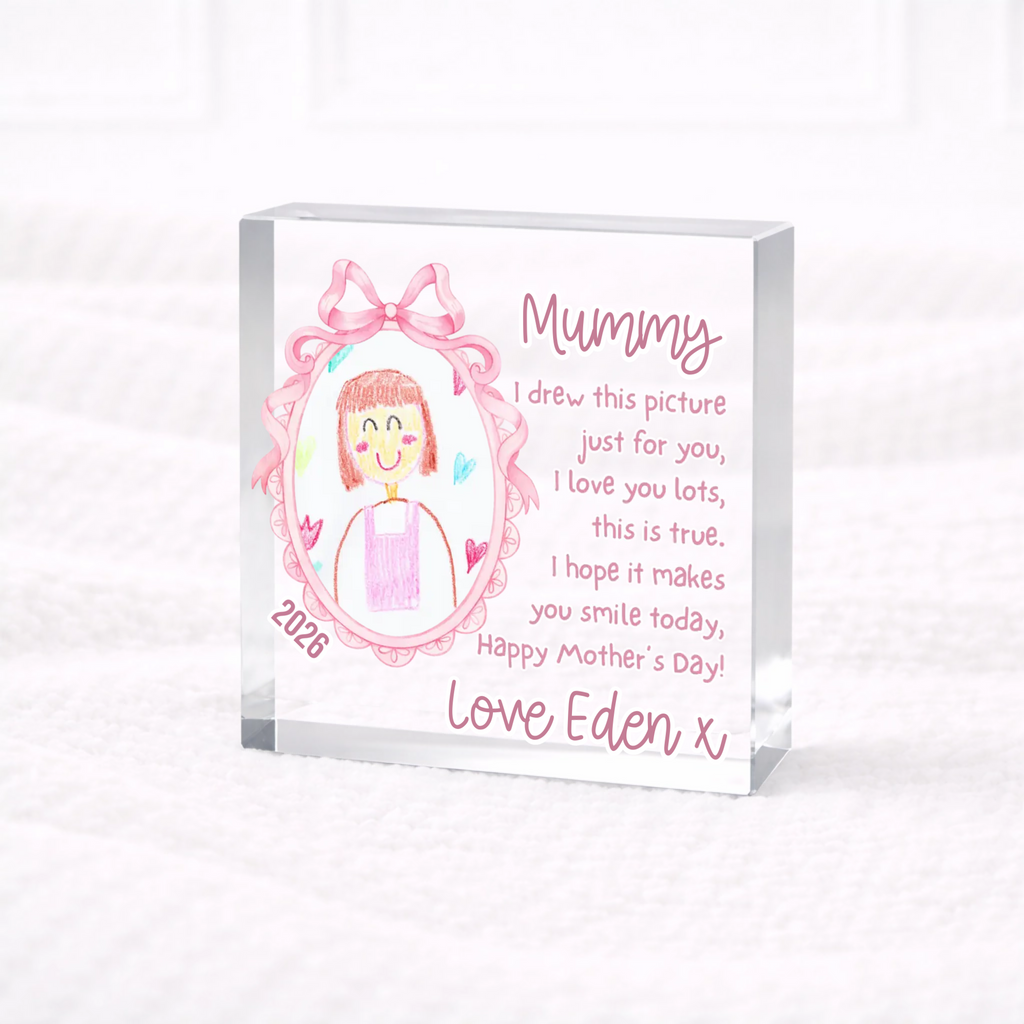 UVDTF -  Drew this picture Acrylic Block Decal
