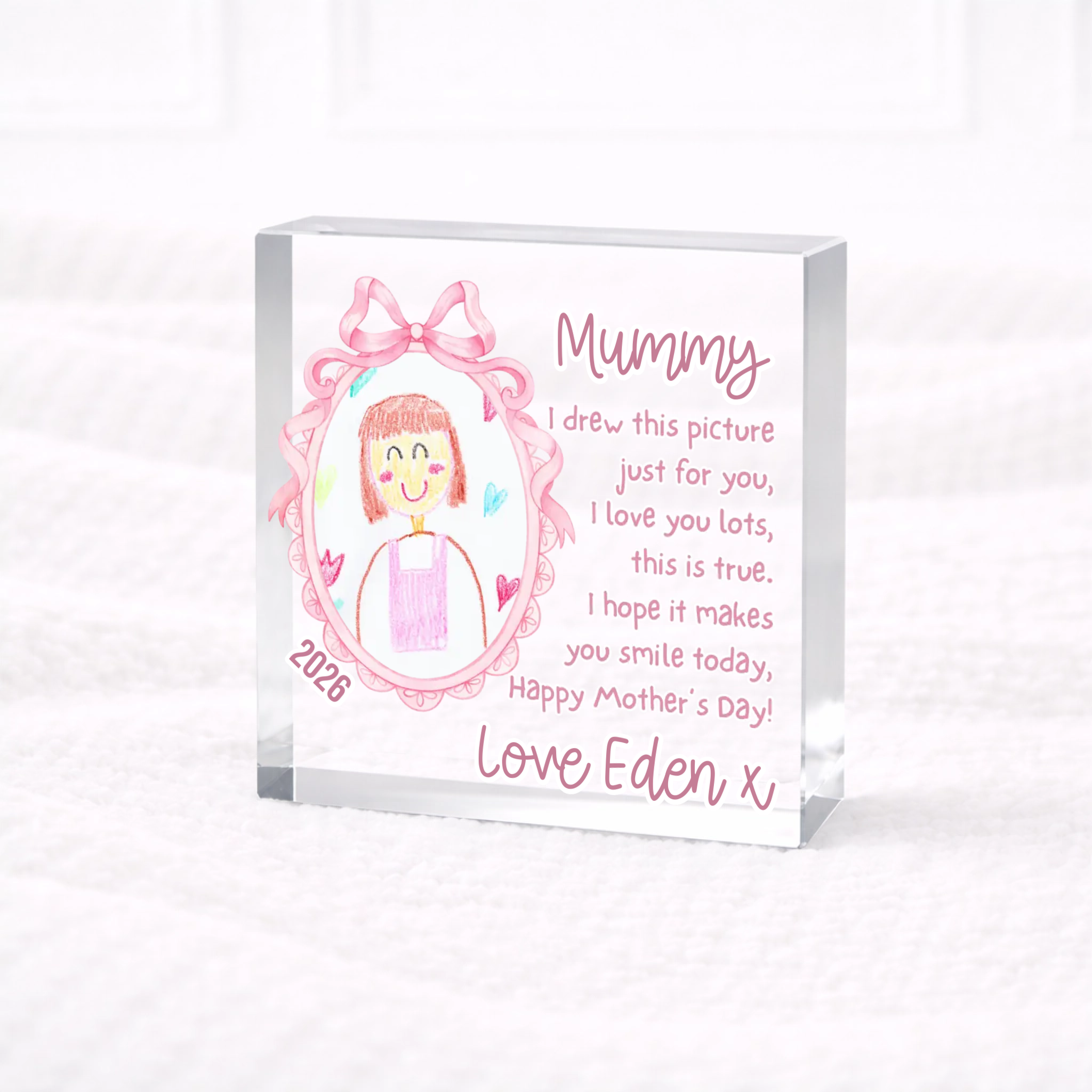 UVDTF -  Drew this picture Acrylic Block Decal