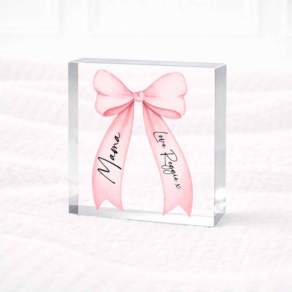 UVDTF -  Bow Acrylic Block Decal