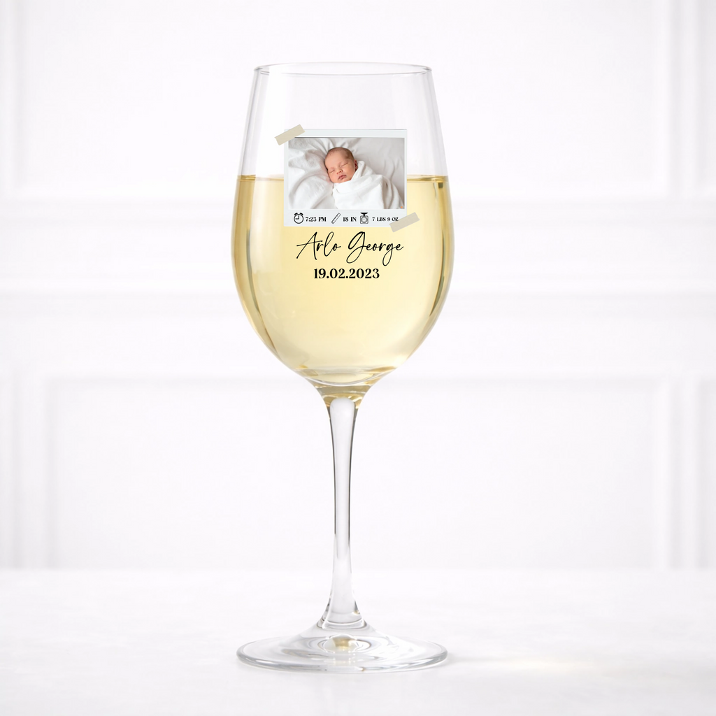 UVDTF  - Baby Stats Wine Glass Decal