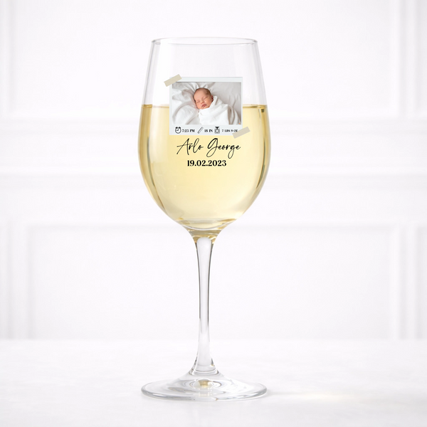 UVDTF  - Baby Stats Wine Glass Decal