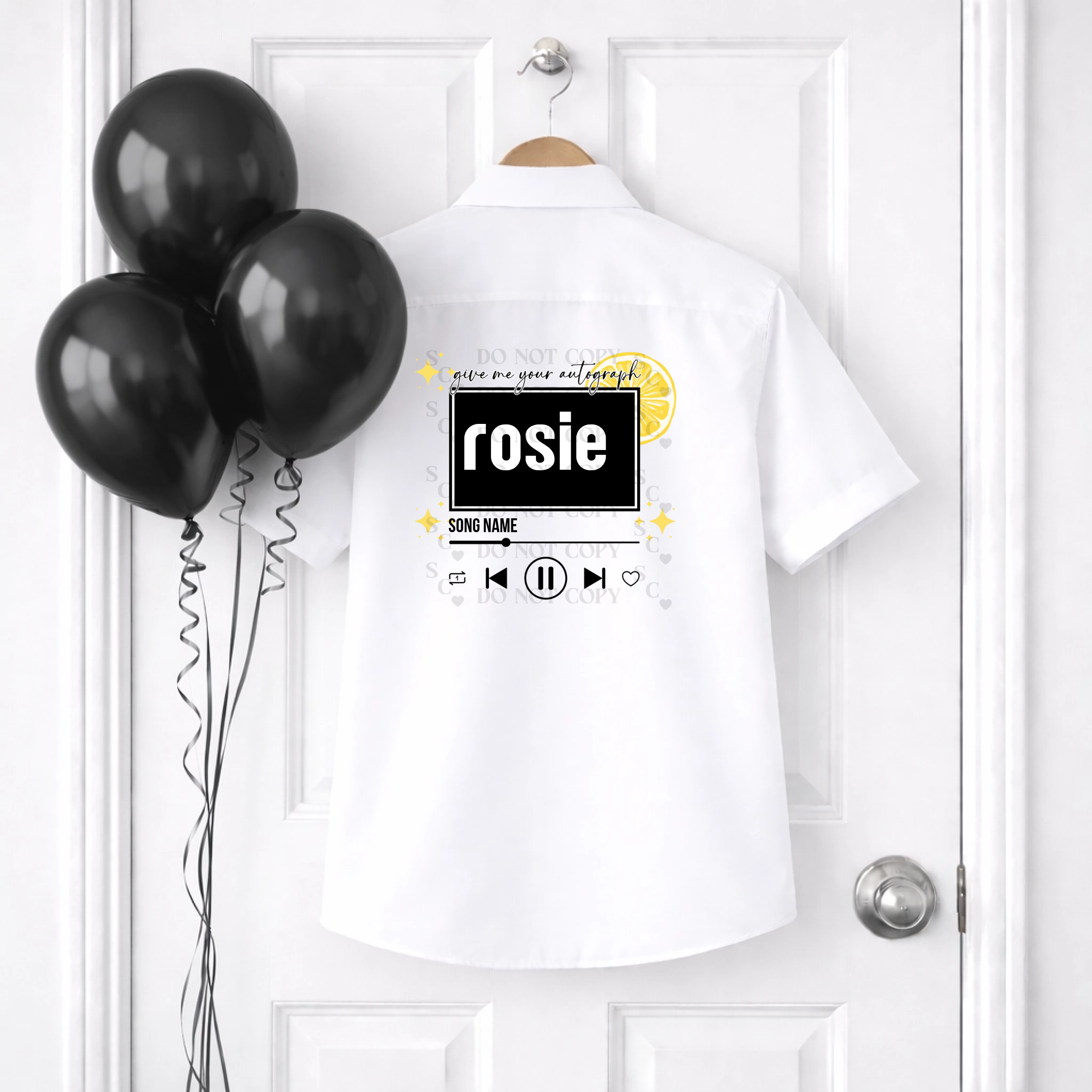 DTF School Shirt Leaver Decal -  Give me your autograph