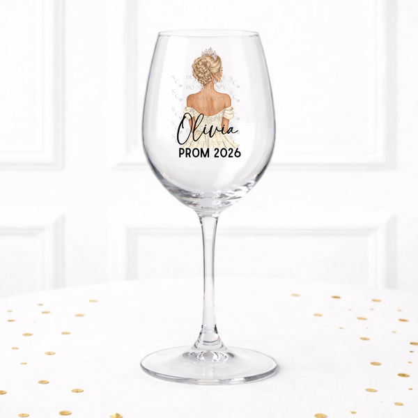 UVDTF  - Baby Yellow Prom Wine Glass Decal