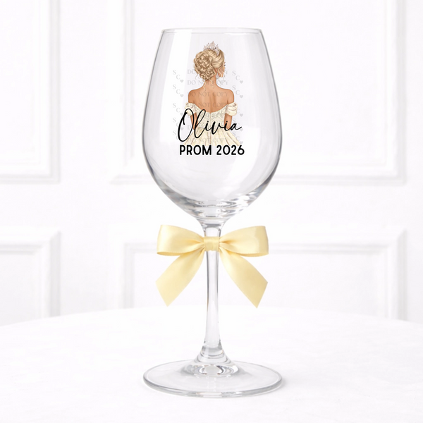 UVDTF  - Baby Yellow Prom Wine Glass Decal