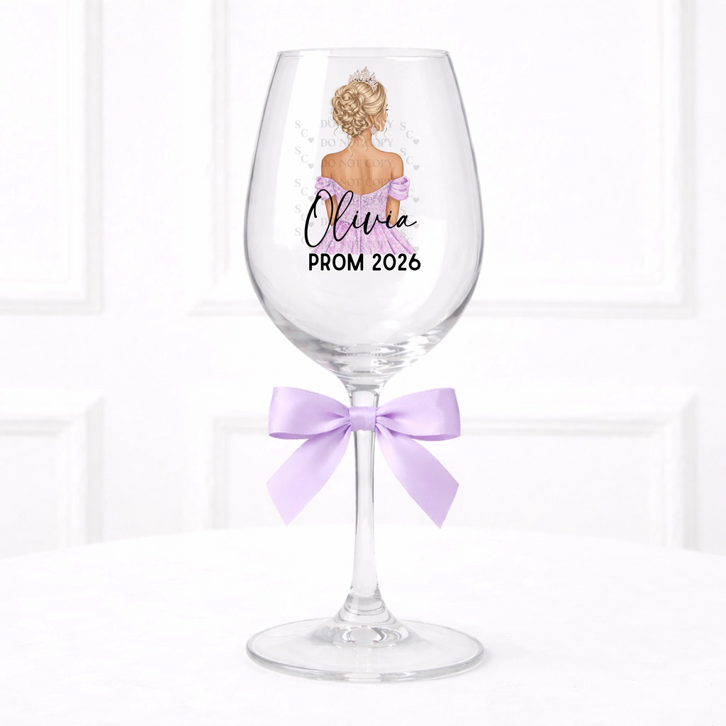 UVDTF  - Lilac Prom Wine Glass Decal