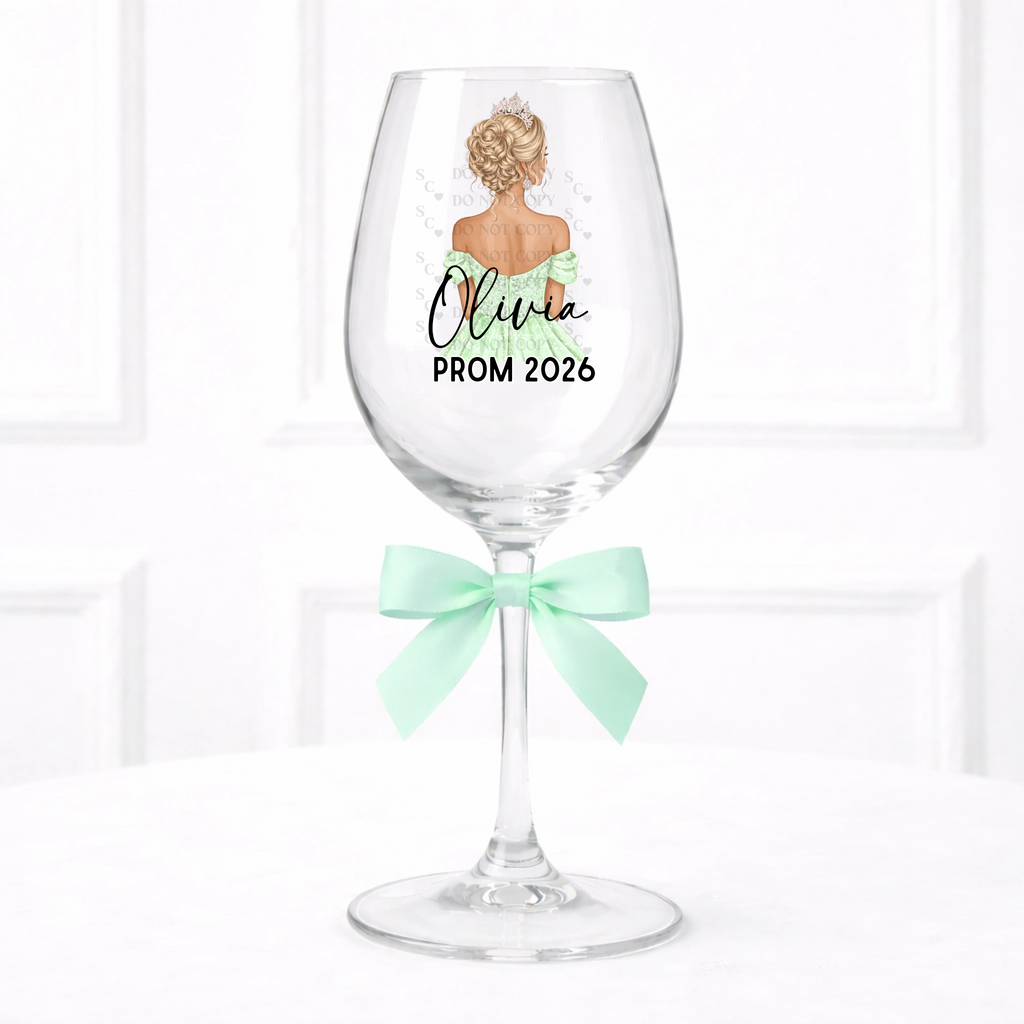 UVDTF  - Mint Prom Wine Glass Decal