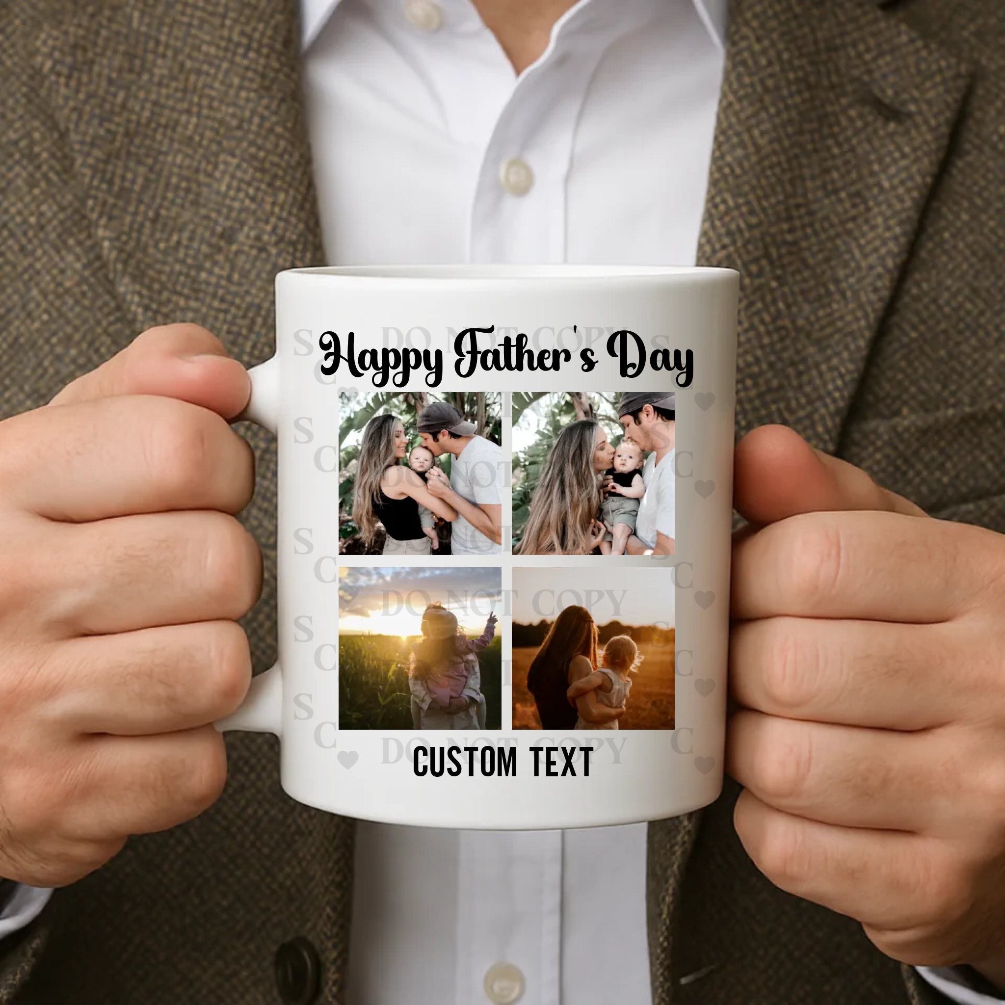 Fathers Day 4 photo mug decal