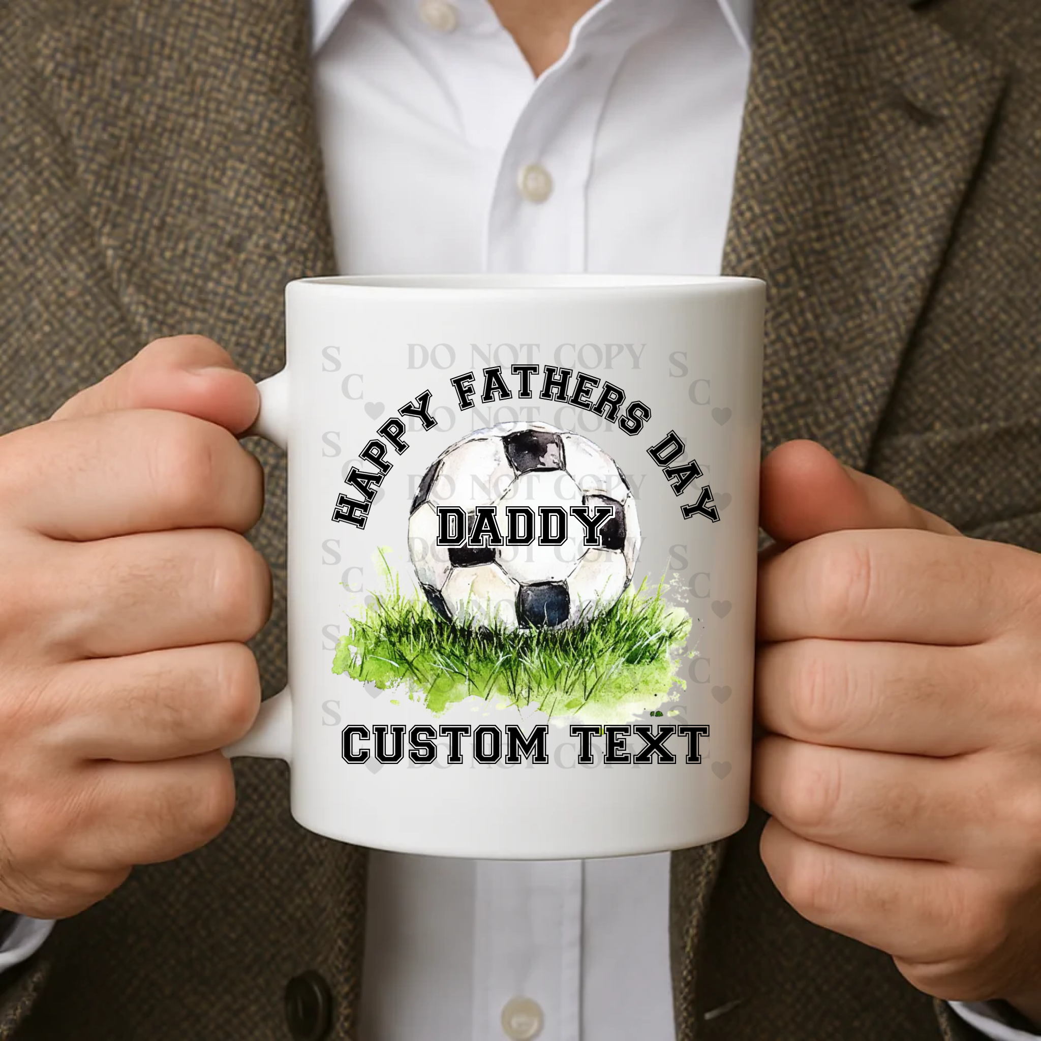 Fathers Day Football Mug Decal