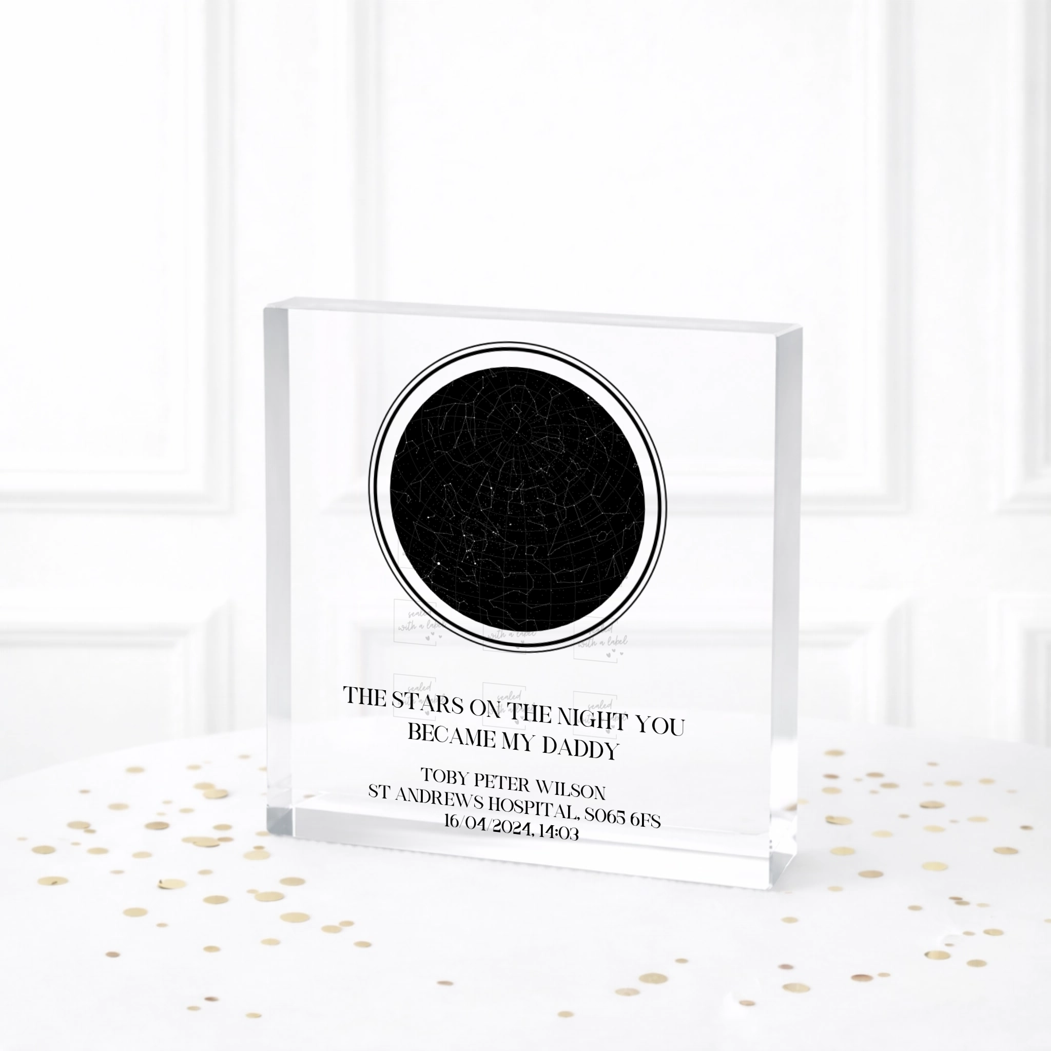 UVDTF - Stars On Night Acrylic Block Decal