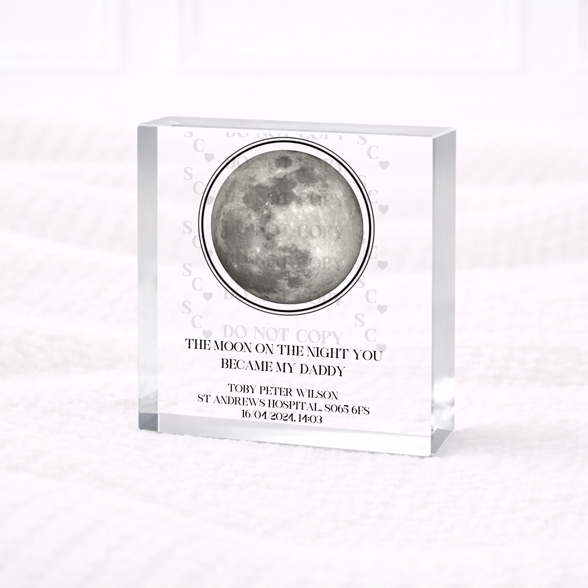 UVDTF - Moon On Night Acrylic Block Decal