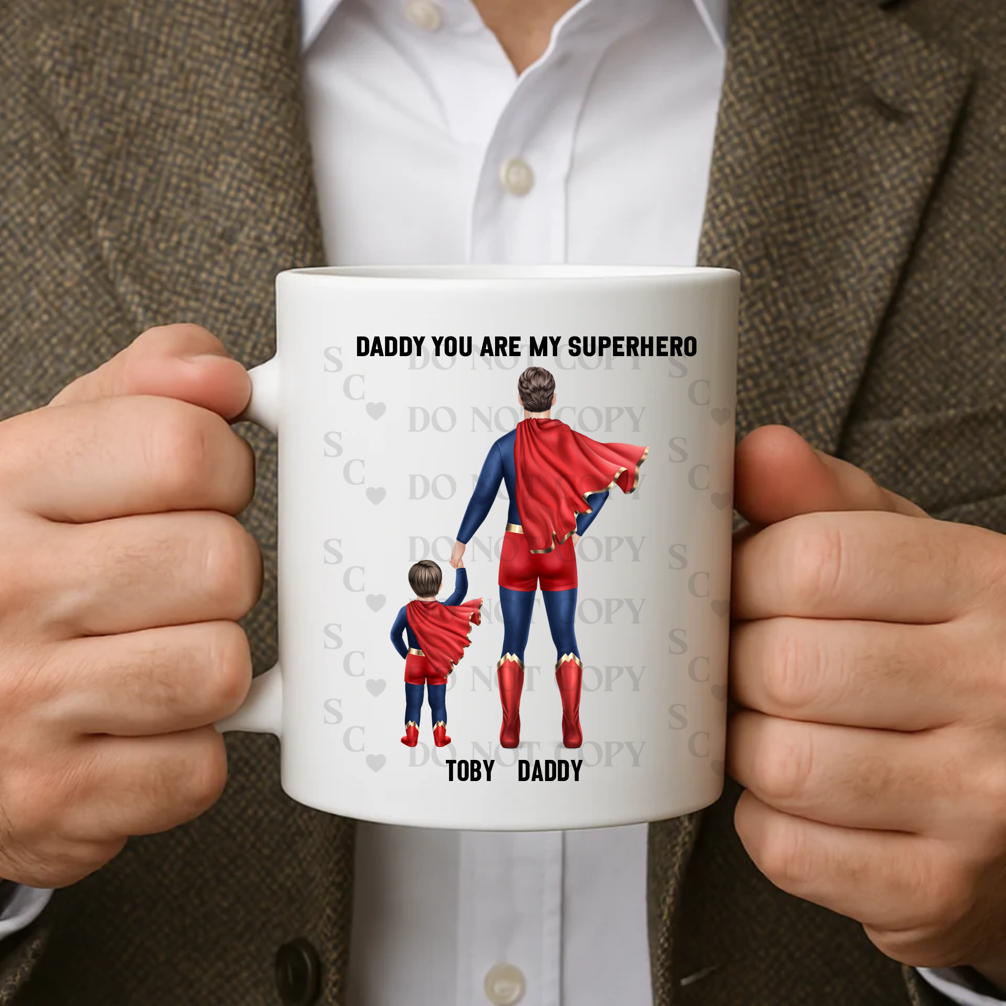 Fathers Day Superdad Mug Decal