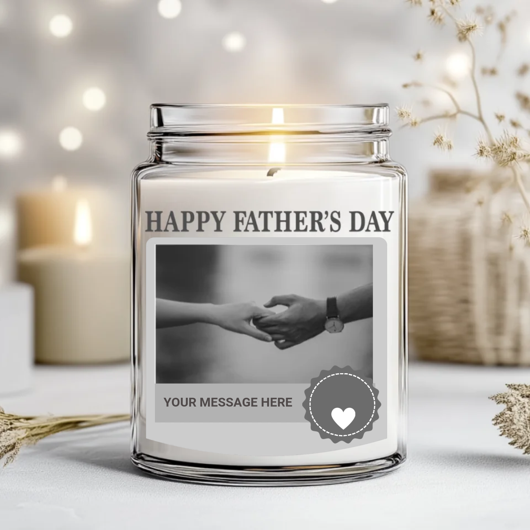 Happy Fathers Day Candle Label
