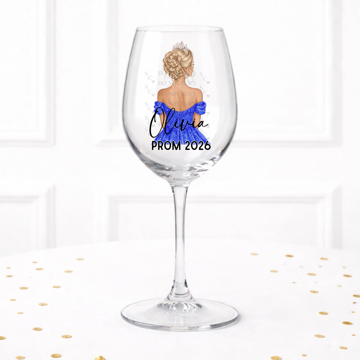 UVDTF - Royal Blue Prom Wine Glass Decal – Sparkle Craft Vinyl Limited