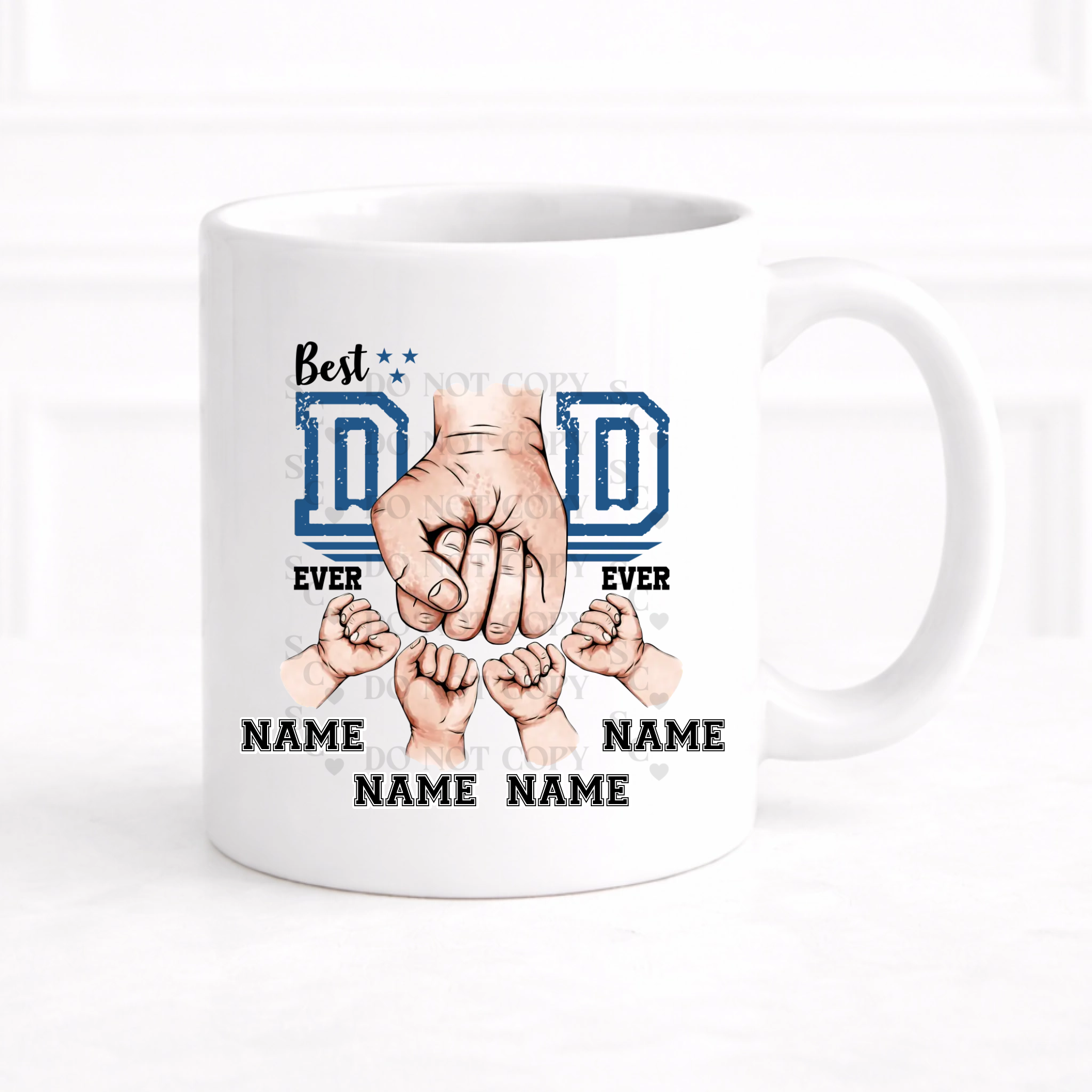UVDTF - Fathers Day Fists Mug Decal