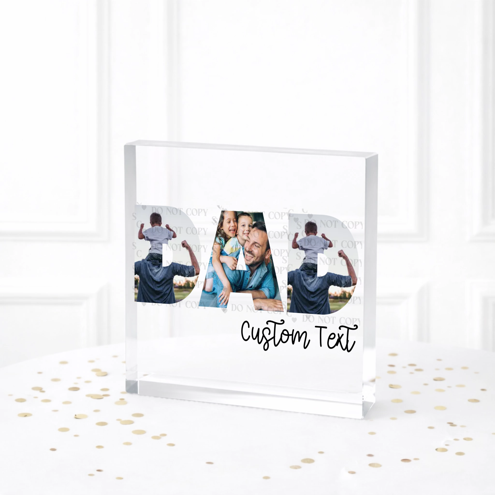 UVDTF - Dad Photo Acrylic Block Decal