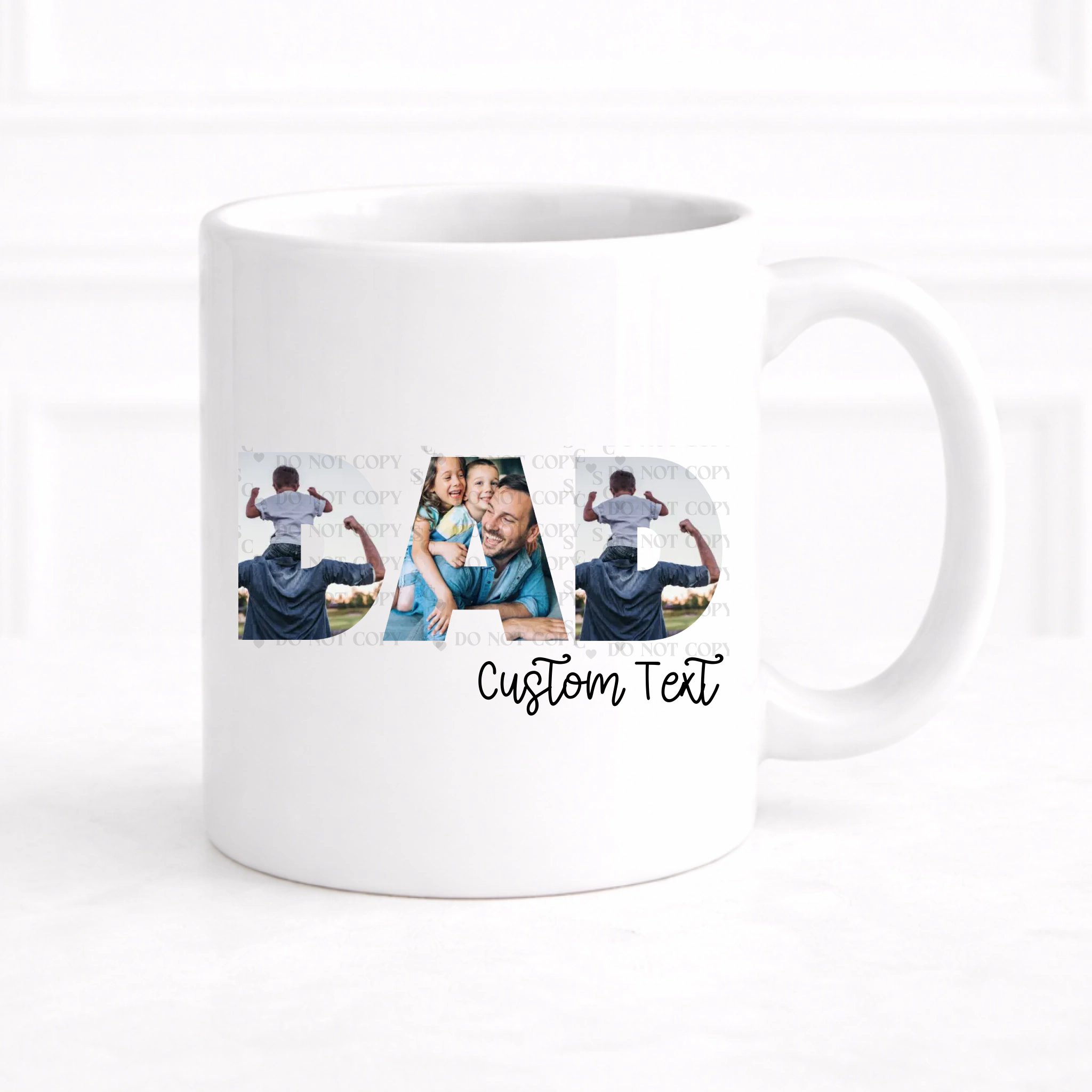 UVDTF - Dad Photo Letters Mug Decal