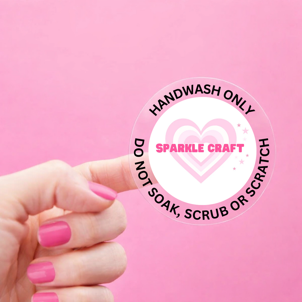 Clear Business Stickers ( 4cm x 100)