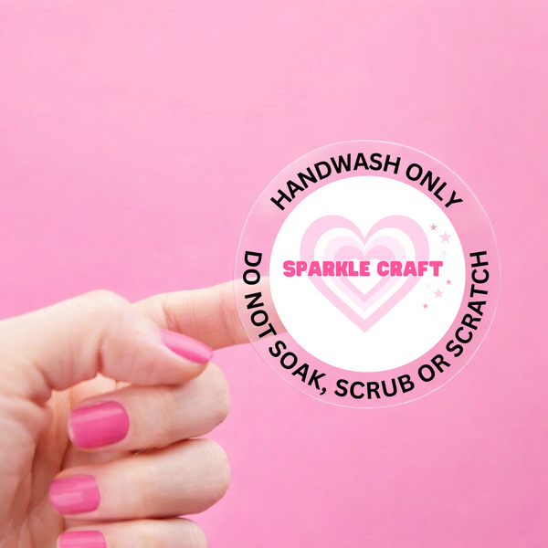 Clear Business Stickers ( 4cm x 100)